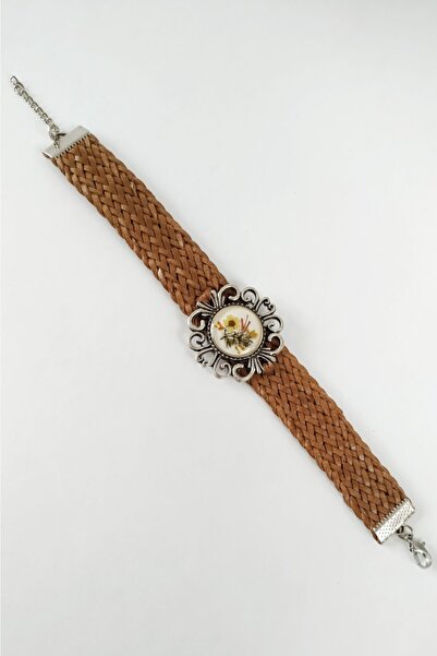 Halley Concept El Yapımı Gerçek Çiçekli Epoksi Kadın Bileklik