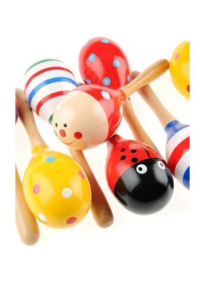 Learning Toys Set of 2 Wooden Maracas