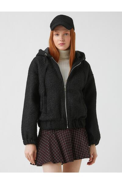 Koton Παλτό με κουκούλα με φερμουάρ