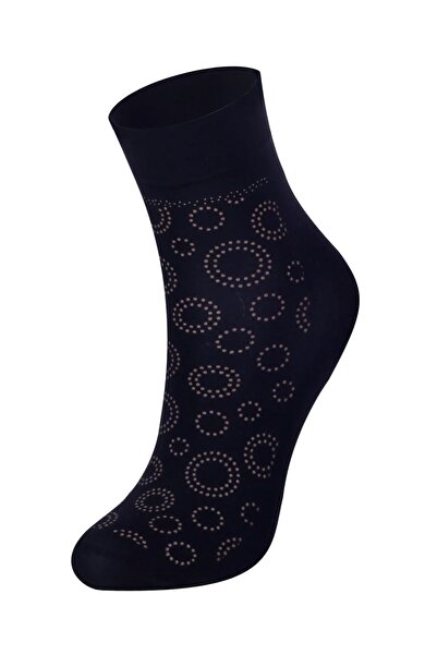 SockZoid Șosete negre imprimate de damă