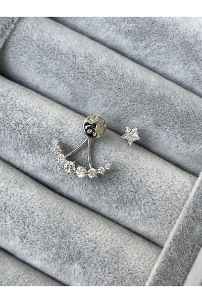 denizden silver Tekli Gümüş Yıldız Küpe