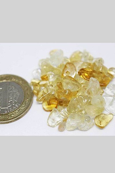 Yasamtohumu Perforated Citrine Stone Mini Size 50 Pieces