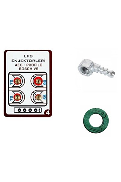 Haydi Lpg Ocak Memesi Enjektör 4 Lü Set Ve Dirsek Conta Bütün Markalar