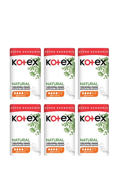 Kotex Natural Ultra Ped 24'lü Normal 6 Paket