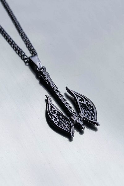 The Collection Black Devil Ax Necklace