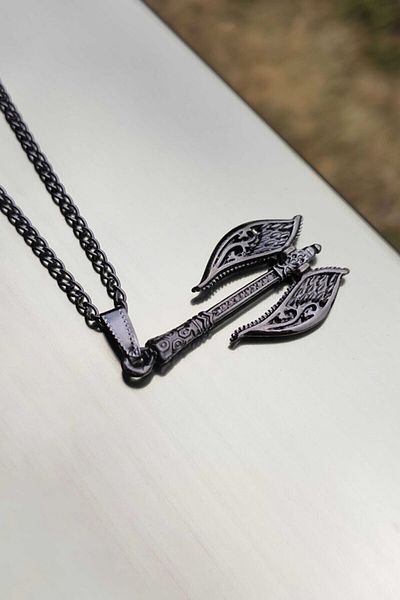 The Collection Black Devil Ax Necklace