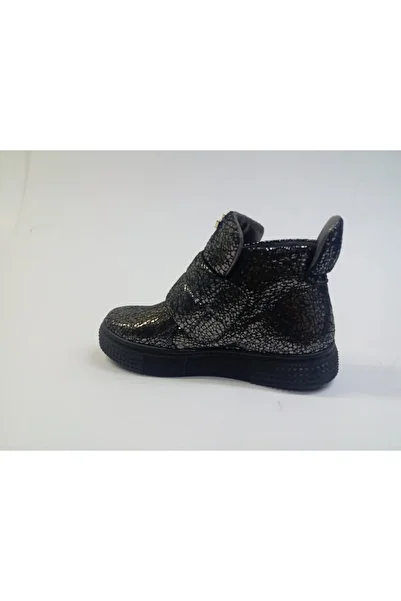 Rose Club Kids Platinum Steel Colored Sequin Girl's Genuine Leather Boots