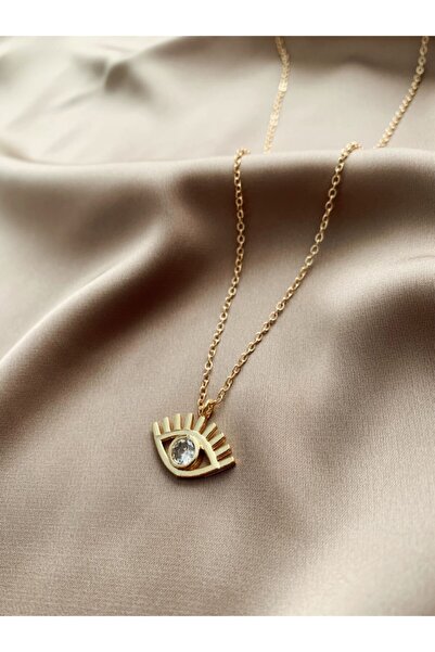 SWORDS CONCEPT Women's Gold Eye Figure Necklace