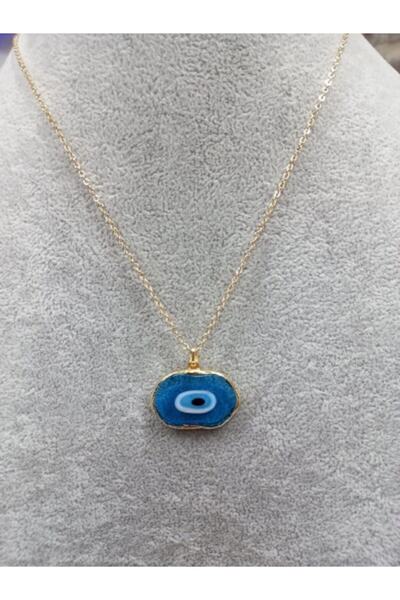 nazarboncuğu قلادة بسلسلة ذهبية على شكل عين شريرة