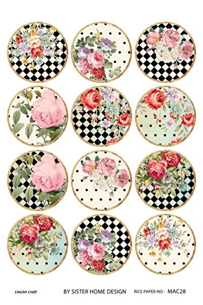 LİNEART Line Art Craft Dekopaj Kağıdı No: Mac28