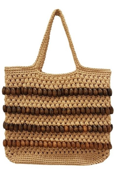 fundahobi 25mm Polished Oval Macrame Bead (brown)