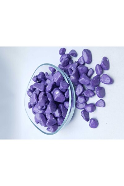 Genel Markalar Dekoratif Mor Renkte Orta (10-25mm) Çakıl Taşı 350 Gr