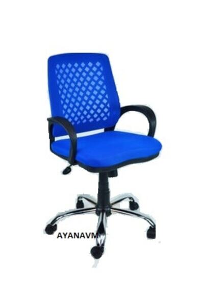 AYANAVM Çalışma Sandalyesi Mavi Ofis Koltuğu Bilgisayar Sandalyesi Makam Koltuğu