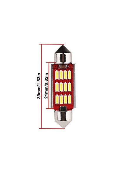 FRT Ottoman Sofit Led Canbus 39mm Iç Aydınlatma Plaka Lamba T10 2 Adet