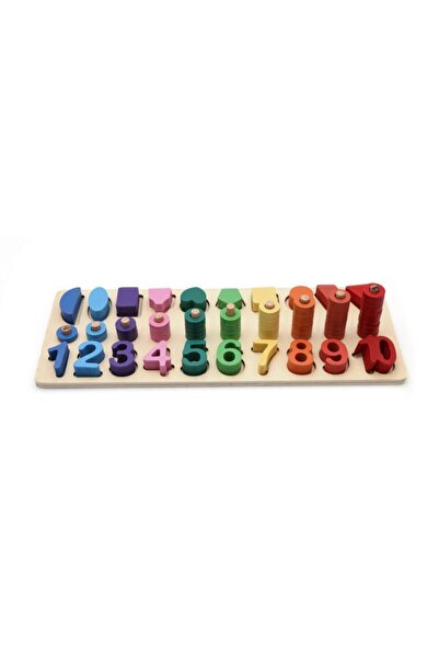Genel Markalar Hamaha Wooden Toys Doğal Ahşap Eğitici Oyuncak Logaritma Geome...