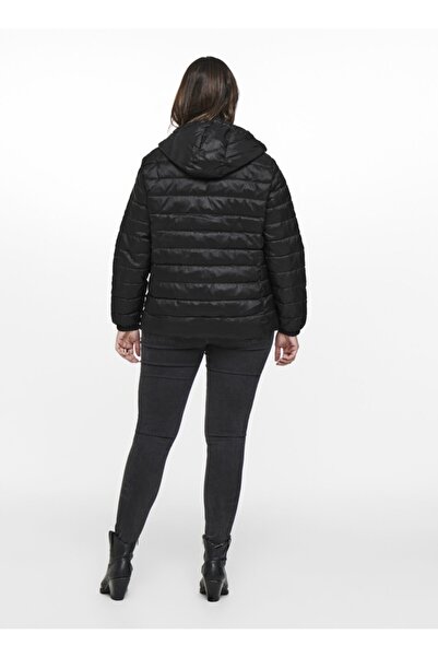 ONLY Cartahoe καπιτονέ μπουφάν με κουκούλα Otw με κουκούλα μακρυμάνικο κανονική εφαρμογή Απλό μαύρο γυναικείο παλτό
