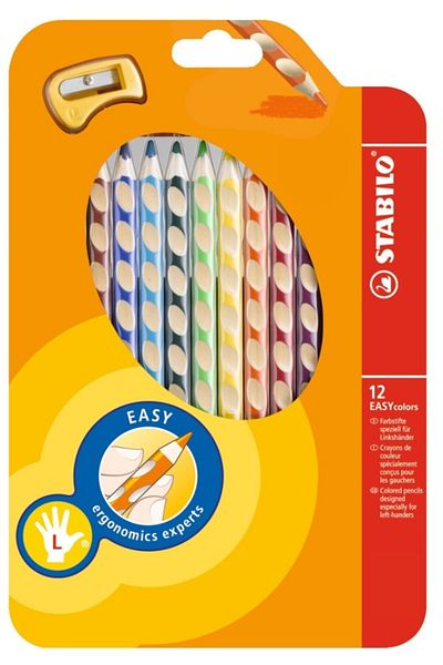 Stabilo Easycolors 12 Color Set Left Hand 331/12