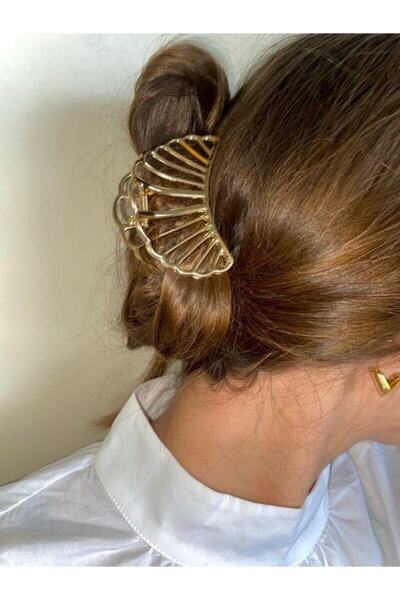 Mathilda Aksesuar Metal Gold Women's Hair Clip