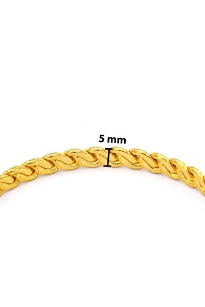 FerizZ Altın Kaplama 3lü Adana Burması Bilezik (içi Düz) 5 Mm