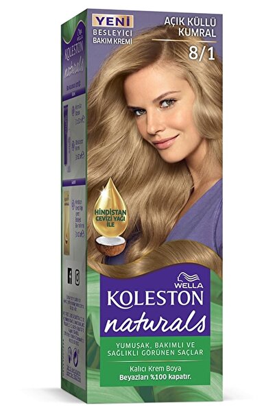 wella koleston Koleston Naturals Saç Boyası 8/1 Açık Küllü Kumral