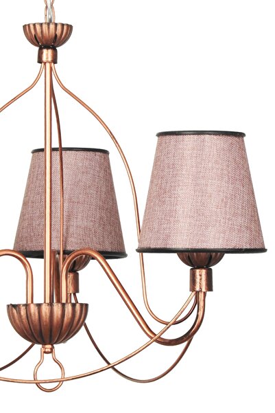 VENON Oyra 3-Piece Black Copper Dried Rose - Güven Chandelier (53856) E-27