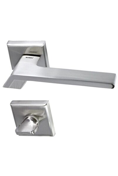 SÖZER ORMAN ÜRÜNLERİ Nobel Çanakkale Inox Kare Rozetli Wc Kapı Kolu - 1 Set
