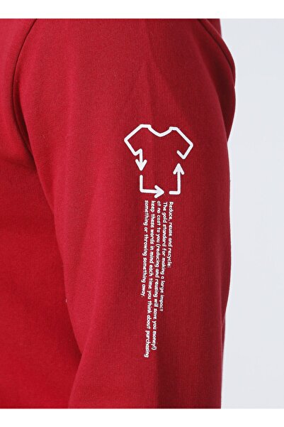 Only & Sons Hooded Long Sleeve Regular Fit Plain Red Men's Sweatshirt