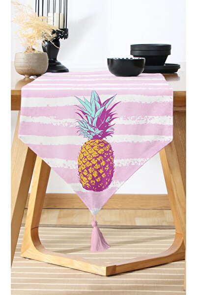 Nish & Royal Vibrant Colored Pineapple Motif Digital Printed Runner