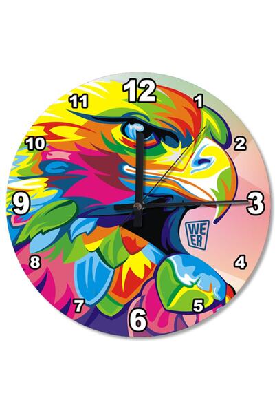 Generic Brand Diameter Colorful Eagle Analog Wall Clock 30 cm