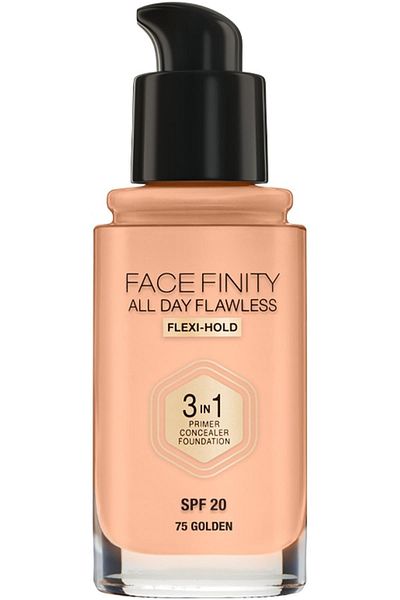 Max&Max العلامة التجارية: ماكس فاكتور Facefinity 3 في 1 كريم أساس دائم 75 ذهبي الفئة: كريم أساس