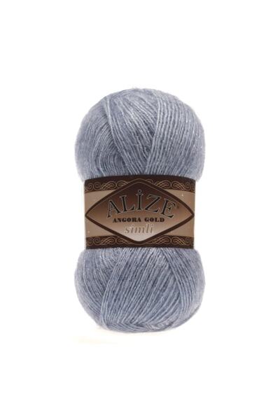 Alize Angora Gold Simli El Örgü Ipliği 100 Gr 221 Denim Melanj
