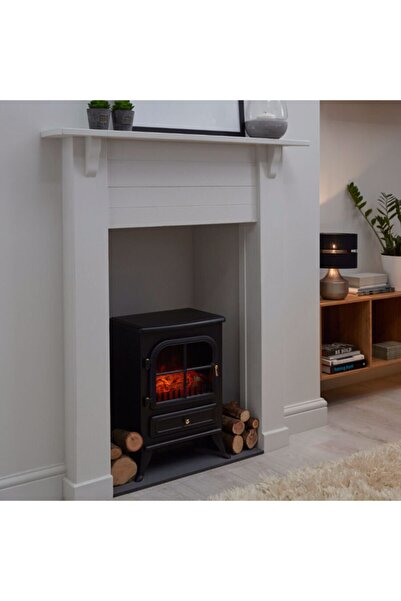 Genel Markalar Elektrikli Şömine ,Soba 1850w Isıtıcı Fan, Alev Efektli Doğal Ayaklı Taşınabilir