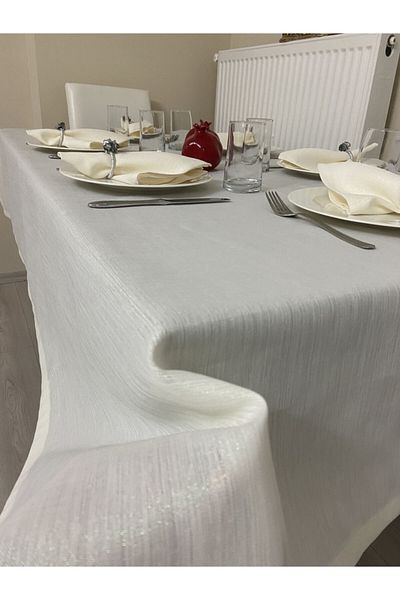 Zeren Home Set de 25 bucati fata de masa cu sclipici aspect in in