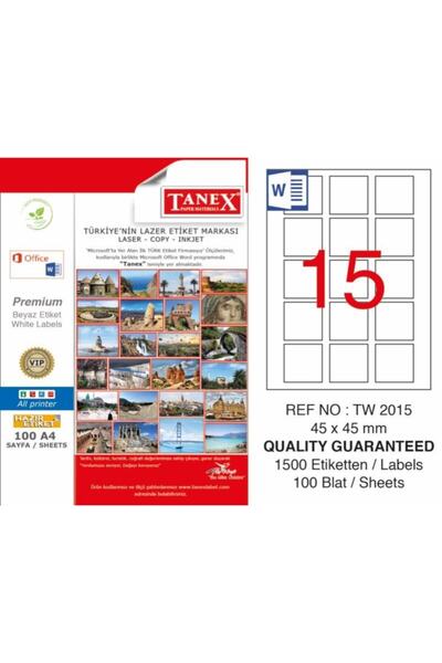 tanen Etichetă Laser Tanex Tw-2015 45x45 Mm