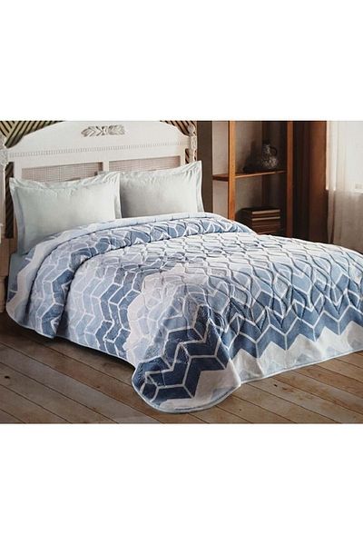 Kristal 4kg Battal Double Blanket-ahlem Blue