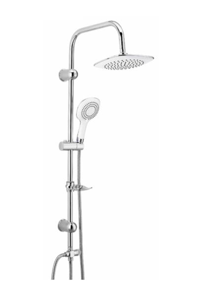 Emr Bronz Serisi Beyaz Lüx Tepe Duş Sistemi Yağmurlu Çubuk Yönlendiricili Robot Duş Seti