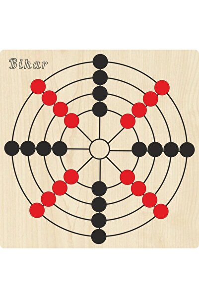 Ahtek Wooden Intelligence and Strategy Game Set 6 Pieces, Checkers+3 Stones+9 Stones+bihar+surakarta And Tic-tac-toe