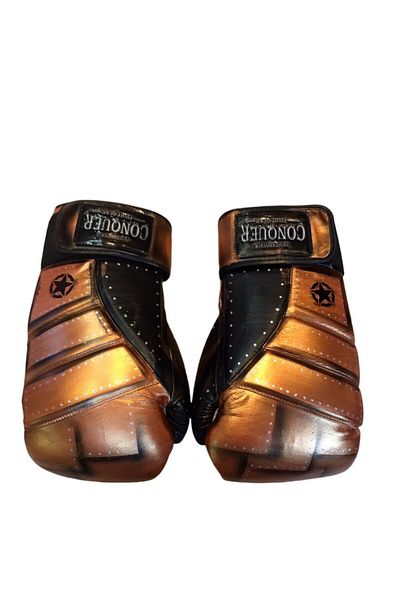 Conquer Custom Made Bronze Premium Leather Boxing Gloves