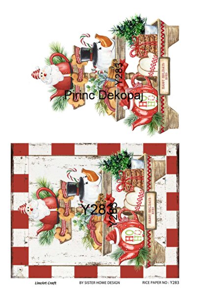 LİNEART Pirinç Dekopaj Yılbaşı:283