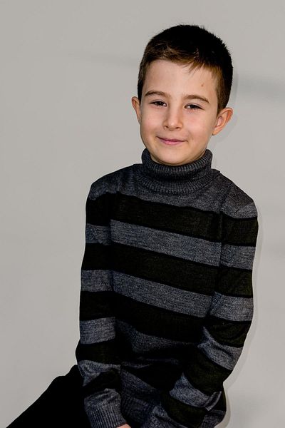ALEXANDERGARDI Children's Turtleneck Striped Sweater (c21-18749)