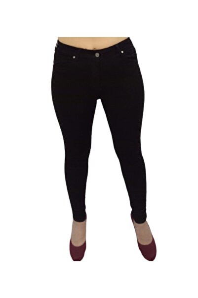 ZY BUTİK بنطلون جينز أسود ضيق الساق عالي الخصر