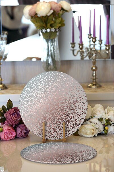 Realhomes 2'li Özel Tasarım Dijital Baskılı Modern Yuvarlak Supla & Servis Al...