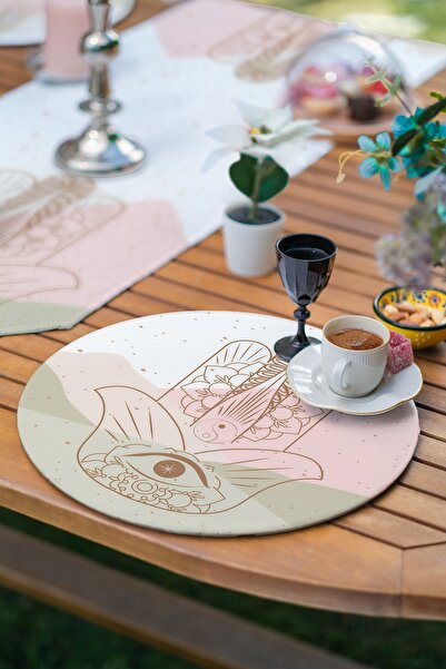 Realhomes Set of 6+1 Ethnic Designed Supla Runner with Fatima's Hand Motif