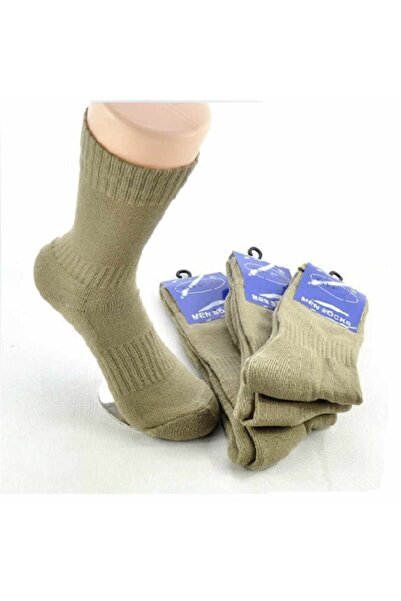 dgn shop Askeri Yeşil Havlu Uzun Kışlık Çorap