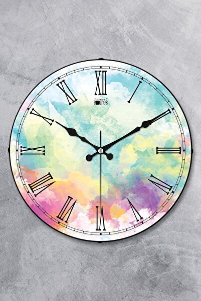 EMORES Gerçek Bombe Cam Akar Saniye Sessiz Mekanizma Dekoratif Duvar Saati 36 Cm