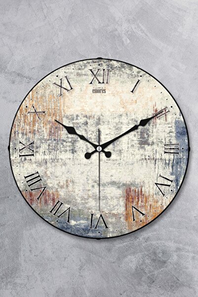 EMORES Dekoratif Gerçek Cam Bombe Sessiz Mekanizma Duvar Saati 36 Cm