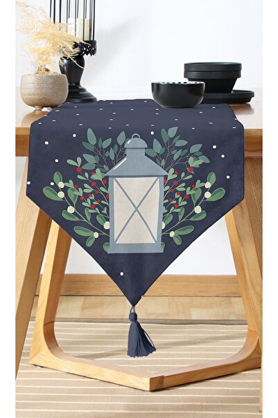 Nish & Royal Specially Designed Digital Printed Decorative Runner with Dark B...