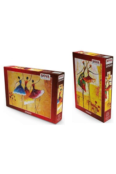 Nova Puzzle 2x1000 Piece Dancing Girls Puzzle Set