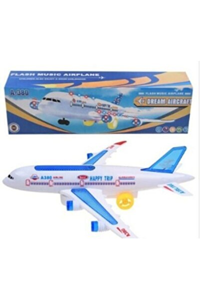 YM Toys A380 Pilli Yolcu Uçağı Pilli Uçak Sesli Hareketli Işıklı