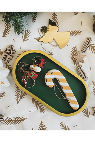 Orange Atelier Decorative Oval Concrete Christmas Plate Jewelry Plate Candle Plate Organizer New Year New Year